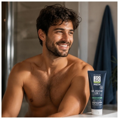 Gel de duș 3în1 Răcoritor Bio Léa Nature SO BIO étic Men 200 ml