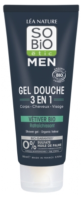Gel de duș 3în1 Răcoritor Bio Léa Nature SO BIO étic Men 200 ml