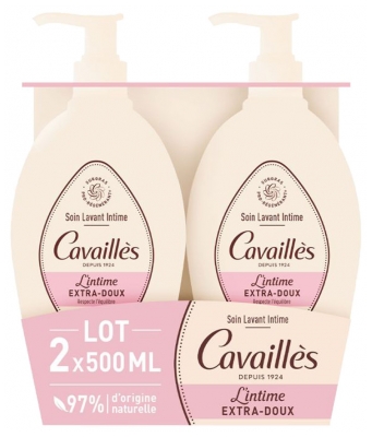 Cavaillès Extra-Maigs Intīmās Mazgāšanas Kopšanas Līdzeklis Komplektā 2 x 500 ml