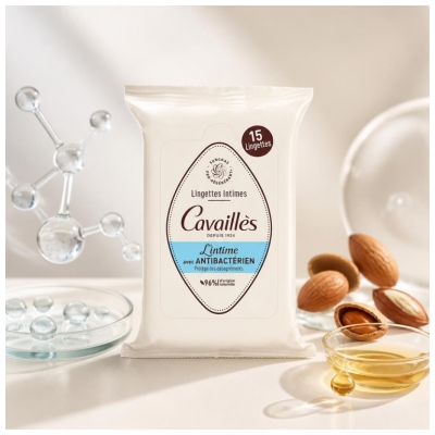Cavaillès Antibakterielle Intime Vaskeklude 15 stk