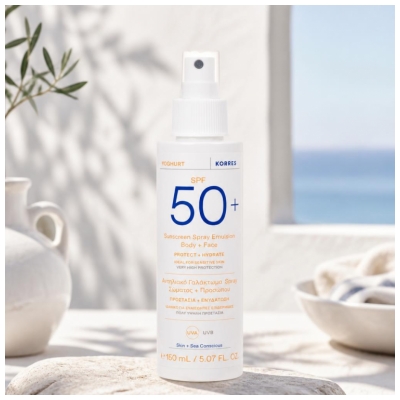 Korres Jogurtový Opalovací Krém na Tělo & Obličej SPF50+ 150 ml