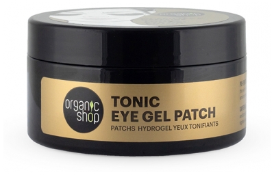 Organic Shop Opstrammende Hydrogel Øjenplastre Pu-Erh Te & Koffein 60 Plastre