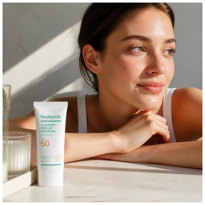 Real Barrier Cica Green Getönte Sonnencreme SPF50 50 ml