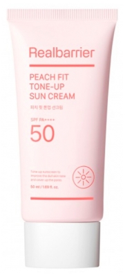 Cremă de protecție solară Real Barrier Peach Fit Tone-Up SPF50 50 ml