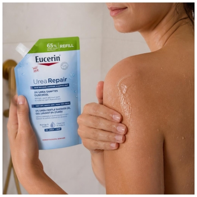 Eucerin UreaRepair Prausimosi Gelis su 5% Karbamidu Papildymas 400 ml