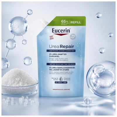 Eucerin UreaRepair Prausimosi Gelis su 5% Karbamidu Papildymas 400 ml