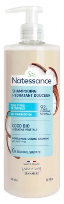 Natessance Bio Kokosų drėkinamasis šampūnas Švelnumas 500 ml