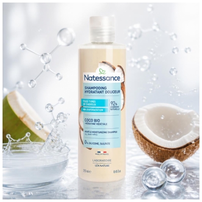 Natessance Bio Kokos Hydrerende Blødhed Shampoo 250 ml