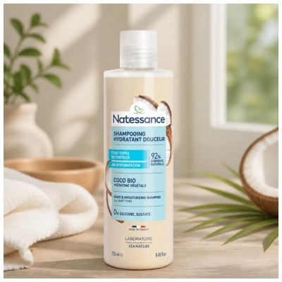 Natessance Shampoo al Cocco e Cheratina Vegetale 250 ml