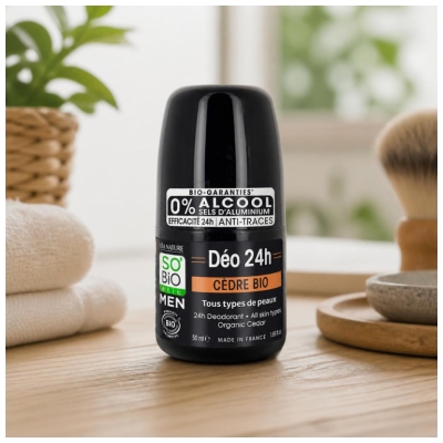 Léa Nature SO BIO étic Men Déo 24H Cèdre Roll-On Bio 50 ml
