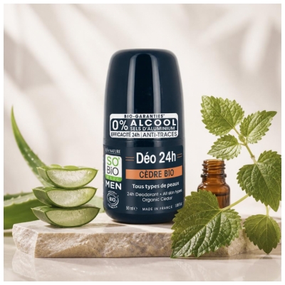 Léa Nature SO BIO étic Men Déo 24H Cèdre Roll-On Bio 50 ml