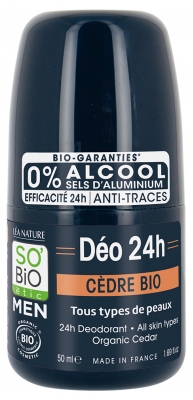 Léa Nature SO BIO étic Men Déo 24H Cèdre Roll-On Bio 50 ml