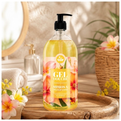Les Petits Bains de Provence Mimosa Plumeria Duschgel 1 L