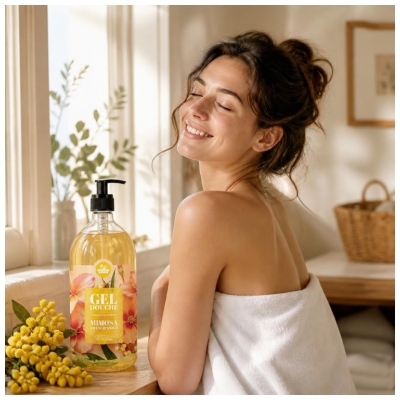 Les Petits Bains de Provence Mimosa Plumeria Duschgel 1 L