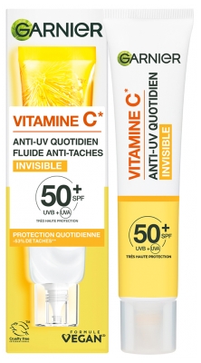 Garnier SkinActive C-vitamin Daglig Anti-UV-vätska Anti-fläckar Osynlig SPF50+ 40 ml