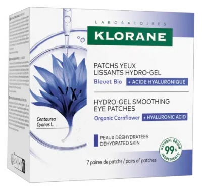 Klorane Patchs Yeux Lissants Hydro-Gel 7 x 2 Patchs