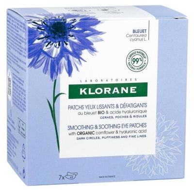 Klorane Patchs Yeux Lissants Hydro-Gel 7 x 2 Patchs