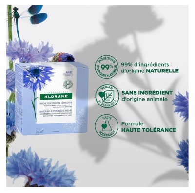 Klorane Patchs Yeux Lissants Hydro-Gel 7 x 2 Patchs
