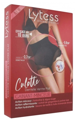 Lytess Cosmétotextile Modelador - Calcinha Emagrecedora com Renda Barriga Lisa Cor Bege - Tamanho: S/M