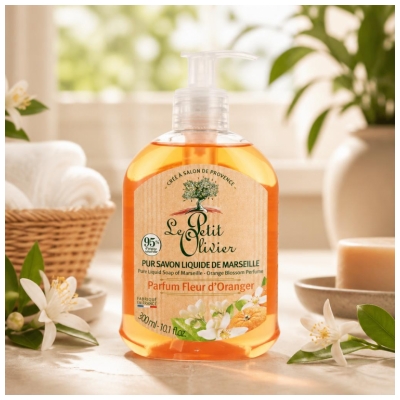 Le Petit Olivier Pur Savon Liquide de Marseille Fleur d'Oranger 300 ml