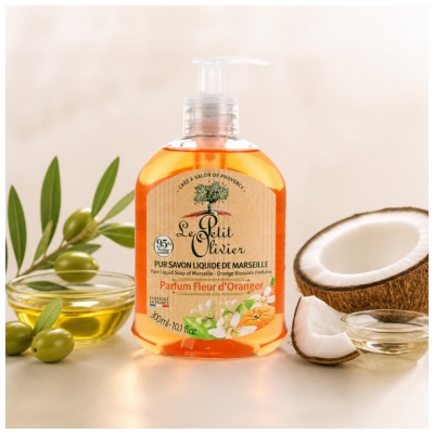 Le Petit Olivier Pur Savon Liquide de Marseille Fleur d'Oranger 300 ml