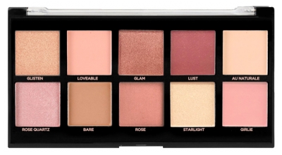 Paletă pentru Ochi Bare Rose 10 Nuanțe Profusion Cosmetics