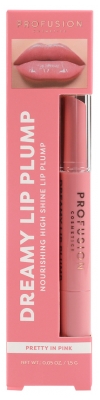 Luciu de buze de volumizare Profusion Cosmetics Dreamy Lip Plump 1,5 g - Tentă: Frumos în roz