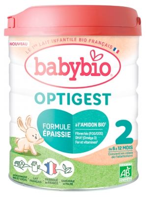 Babybio Optigest 2 Formule Épaissie de 6 à 12 Mois Bio 800 g