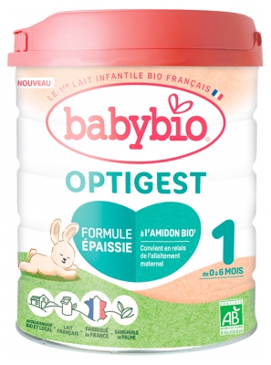 Babybio Optigest 1 Formule Épaissie de 0 à 6 Mois Bio 800 g