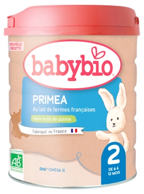 Babybio Primea 2 au Lait de Fermes Françaises de 6 à 12 Mois Bio 800 g
