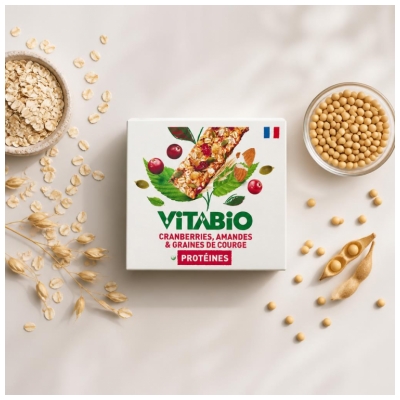 Vitabio Brusnice Mandlji & Bučna Semena Bio Proteini 3 Ploščice