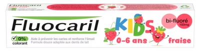 Fluocaril Kids Dwufluorowa pasta do zębów 0-6 lat Truskawka 75 ml