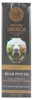 Natura Siberica Vīriešu Bear Power Super Intensīvs Pretgrumbu Sejas Krēms 50 ml