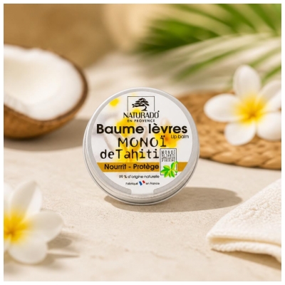 Balsam de buze Naturado en Provence cu Monoï de Tahiti 15 ml