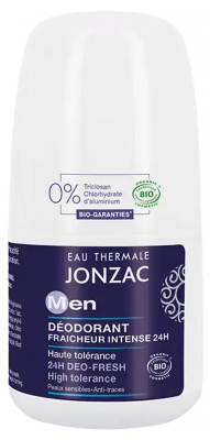 JONZAC Men Termalinis Vanduo Intensyvus Gaivumas 24H Bio Dezodorantas 50 ml