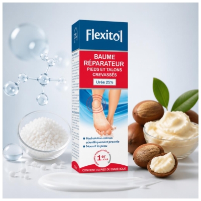 Flexitol Balsam Reparator pentru Picioare și Călcâie Crăpate Uree 25% 112 g