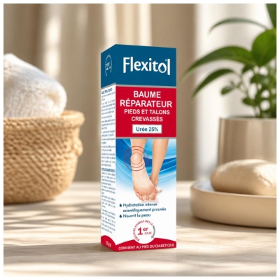 Flexitol Ādas Remontējošais Balzams Pēdām un Papēžiem ar 25% Ureju 112 g
