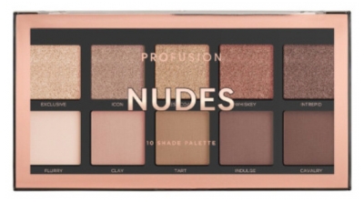 Paleta de Olhos Nudes 10 Cores Profusion Cosmetics