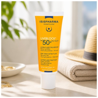 Isispharma Uveblock Ultra-Fluid Trockener Tastsinn SPF50+ 40 ml