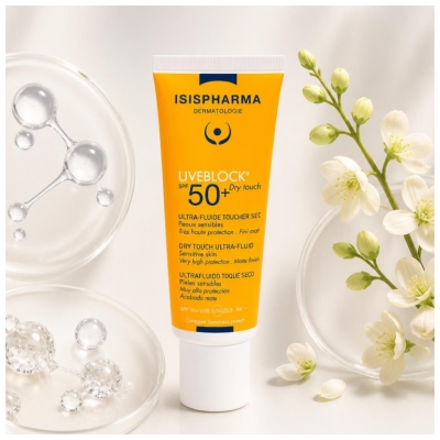 Isispharma Uveblock Ultra-Fluid Trockener Tastsinn SPF50+ 40 ml