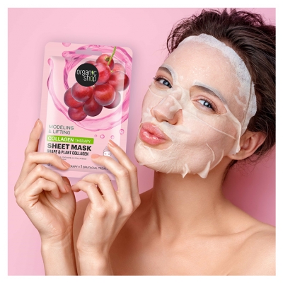 Organic Shop Colágeno Terapia 1 Mascarilla de Papel Tensora y Remodeladora