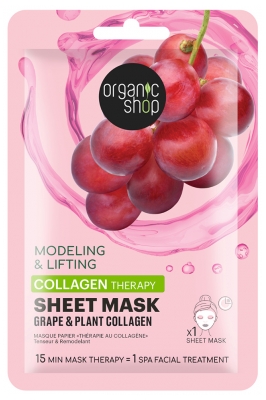 Organic Shop Colágeno Terapia 1 Mascarilla de Papel Tensora y Remodeladora