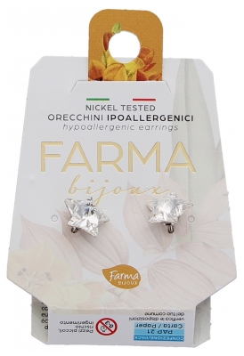 Farma Bijoux Boucles d'Oreilles Hypoallergéniques Stella Crystal 10 mm