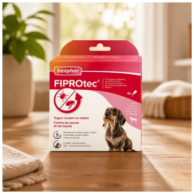 Beaphar Fiprotec 67 mg Solution Spot-On Petit Chien 2 à 10 kg 4 Pipettes