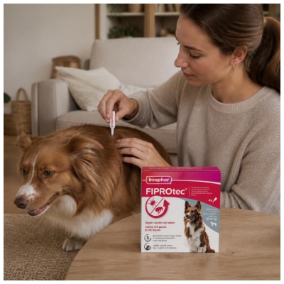 Beaphar Fiprotec 134 mg Soluție Spot-On Câini 10 la 20 kg 4 Pipete
