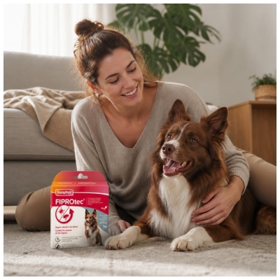 Beaphar Fiprotec 134 mg Soluție Spot-On Câini 10 la 20 kg 4 Pipete