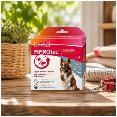 Beaphar Fiprotec 134 mg Solution Spot-On Chiens 10 à 20 kg 4 Pipettes