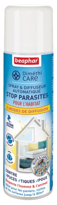 Beaphar Diméthicare Spray & Diffuseur Automatique Stop Parasites Habitat 250 ml