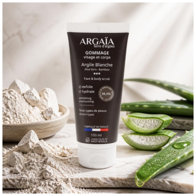 Argaïa Gesichts- und Körperpeeling Weiße Tonerde 100 ml