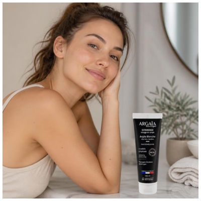 Argaïa Scrub van Witte Klei Voor Gezicht en Lichaam 100 ml